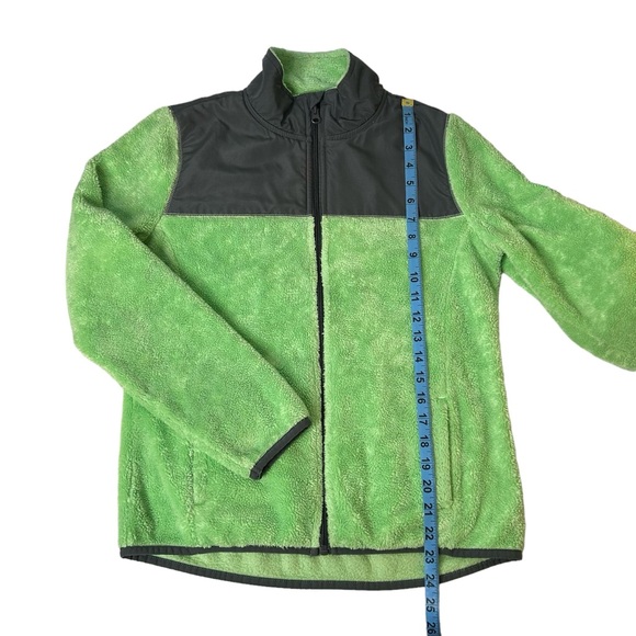 Emily B Girl’s Fleece Jacket Green & Gray Front Zip Size 14/16 - Picture 11 of 12